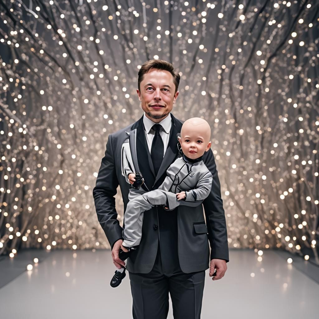 Elon Musk as Mini-Me with Doctor Evil