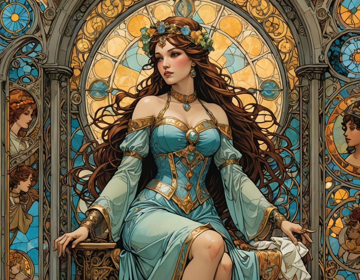 Lady Stemming-Rhædes' Post-Apocalyptic Tarot, Comic Book Sty...