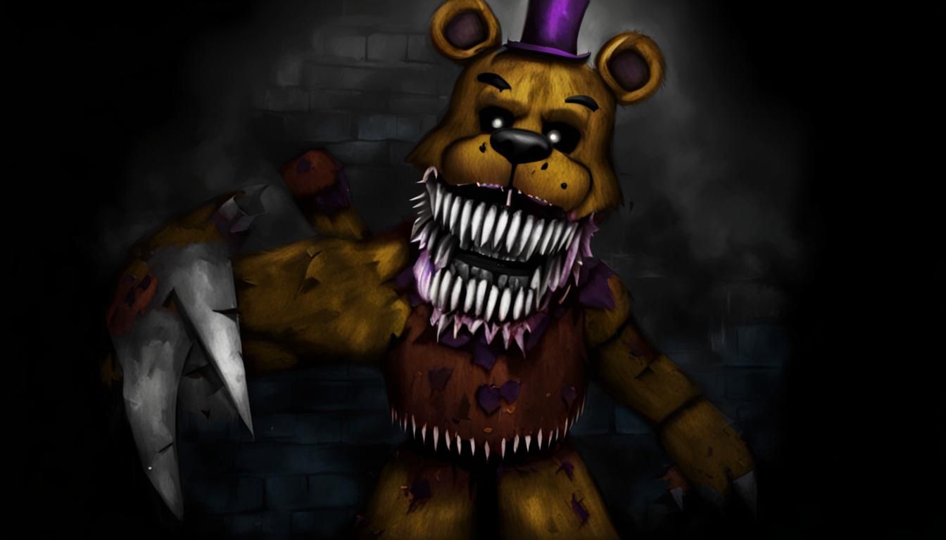 Scary Nightmare Fredbear Digital Art