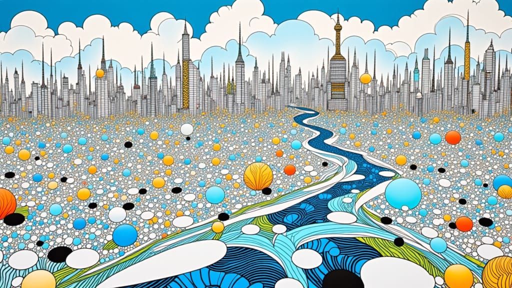 Flow of Time: Abstract Digital Painting