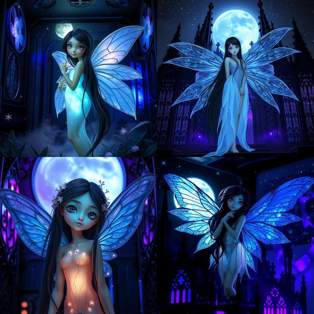 Ethereal Bioluminescent Fairy Under Victorian Gothic PC Buil...