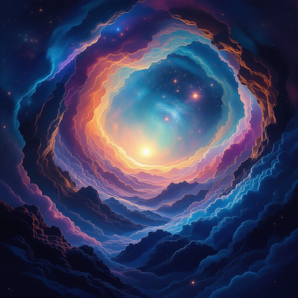 Cosmic Womb Landscape of Healing and Exploration