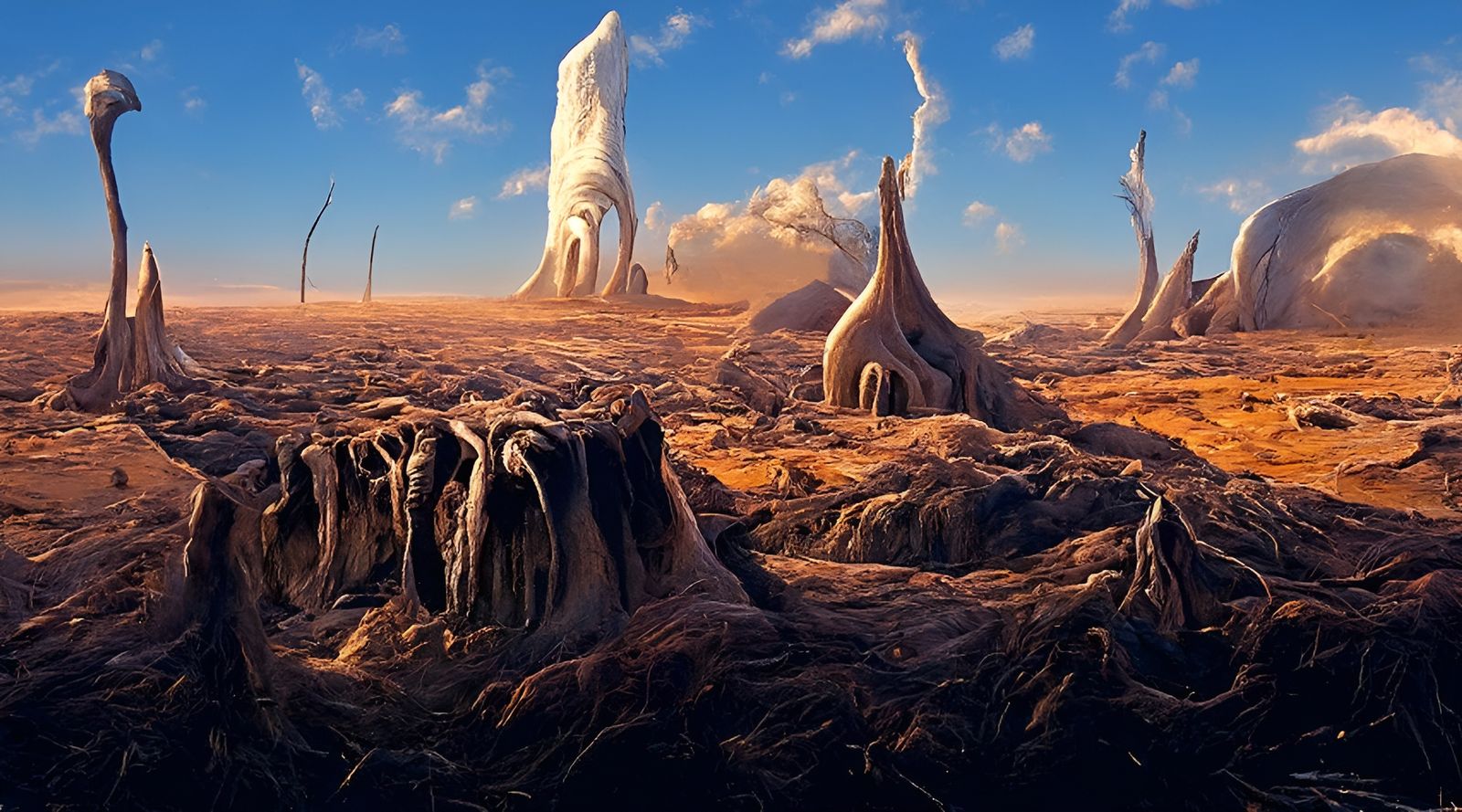 Surreal Alien Landscape Inspired by Sci-Fi Art