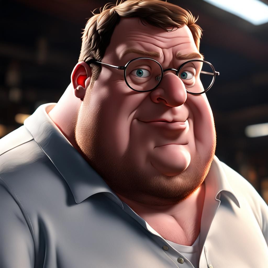 Hyperrealistic 4K Portrait of Peter Griffin
