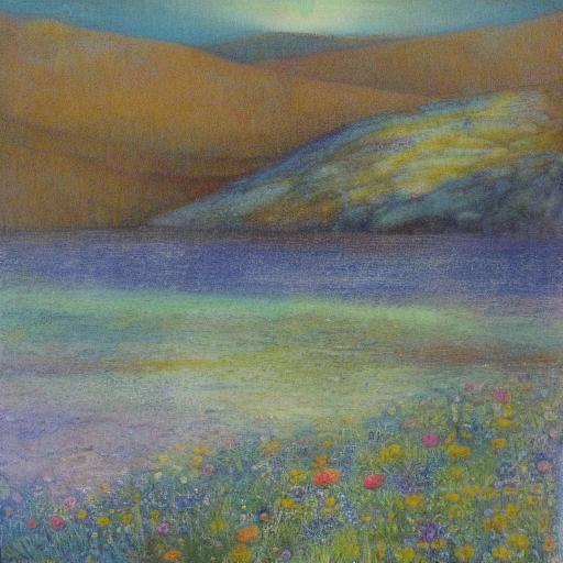 Dreamlike Landscape in Watercolor Style