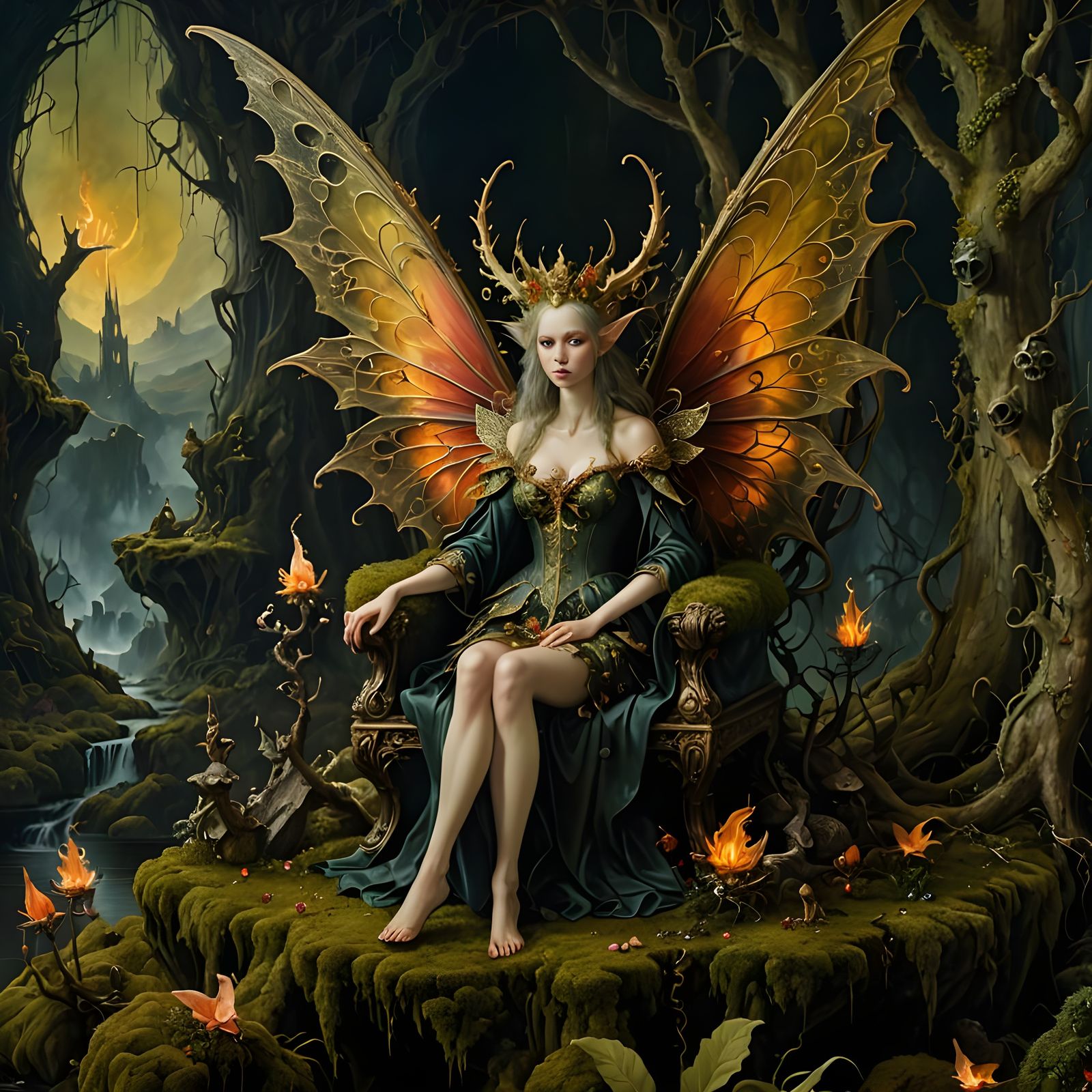 Hellish Fairy in the Style of Bosch