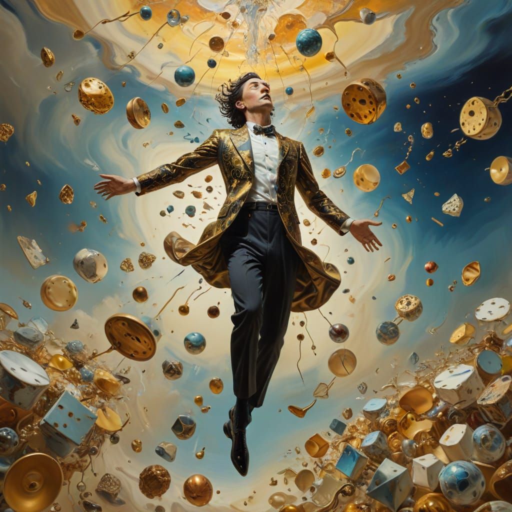 Dreamlike Surrealist Masterpiece in Oil Painting Style