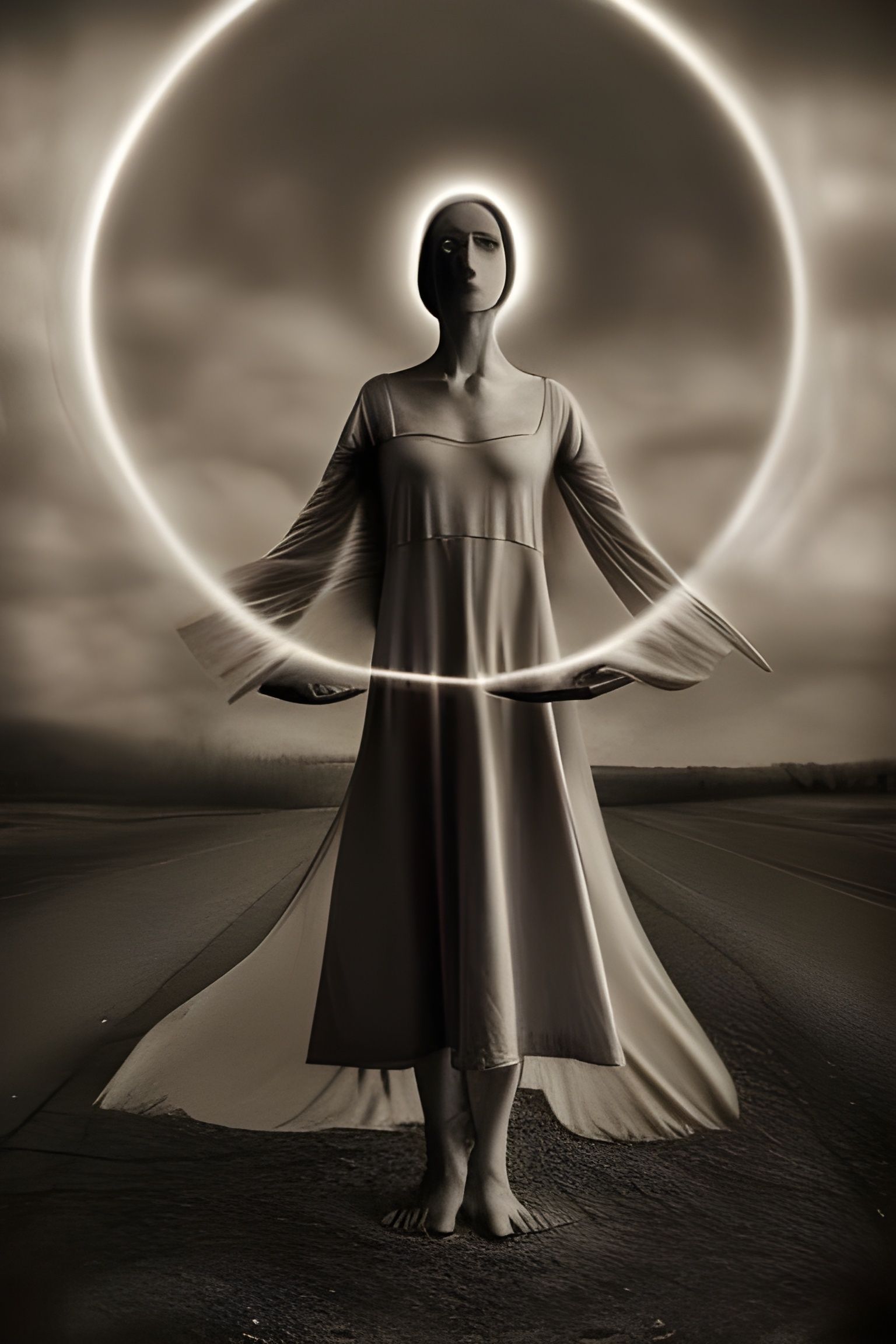 Biblical Flaming Angel Portrait