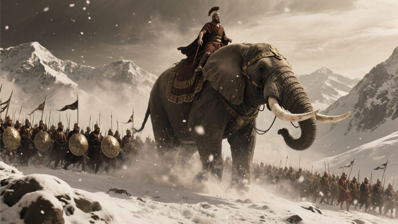 Hannibal's Army Crosses Swiss Alps in Epic Historical Photo