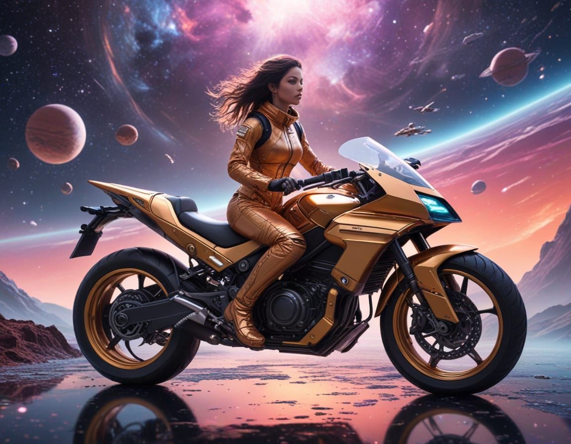 Vibrant Cosmic Quest in Cinematic Oil Painting Style