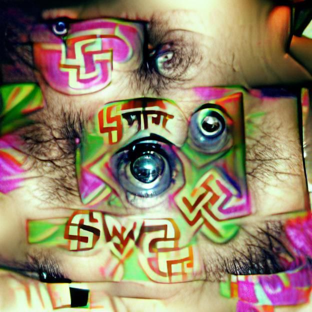 Psychedelic Swastika Eyes: A Disturbing Vision