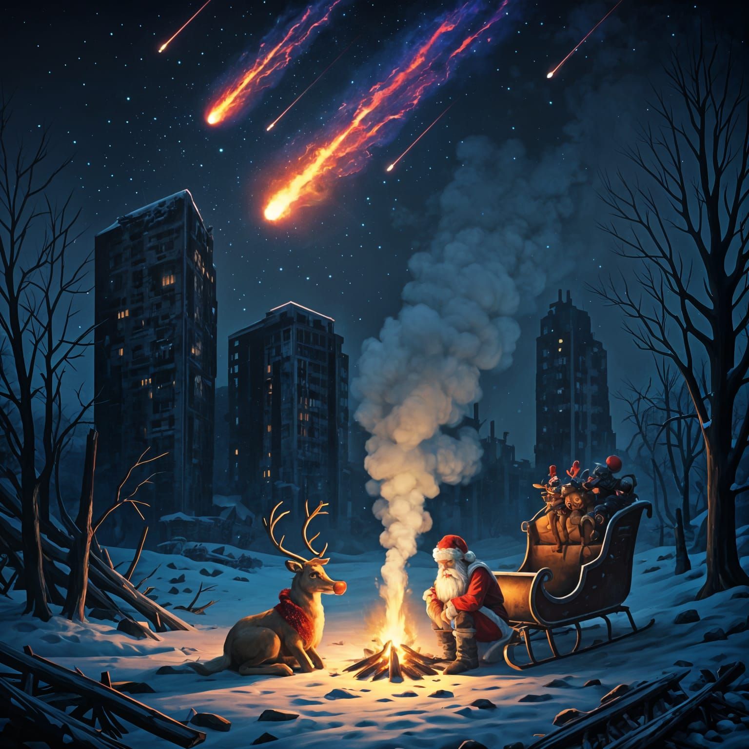 Skinny Santa Fights for Survival in a Post-Apocalyptic Winte...