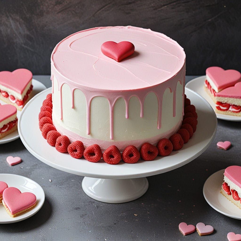 Pastel Dessert in a Simple White Cake Setting