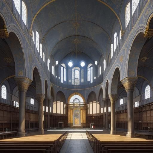 Hagia Sophia as Christian Church in Manga Style