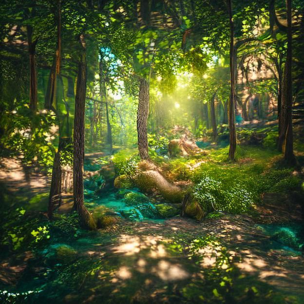 Lush Summer Forest in 8K Resolution