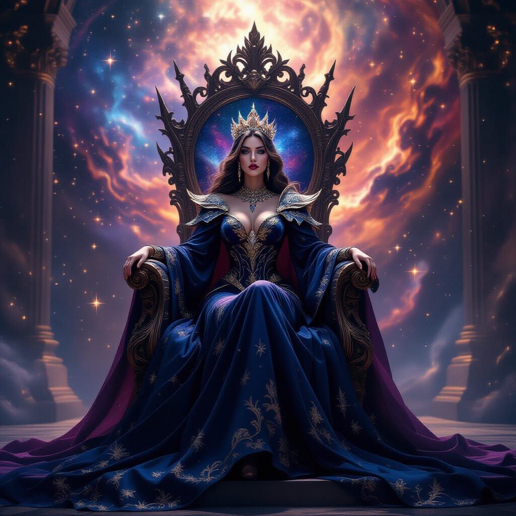 Nebula Queen on Cosmic Throne