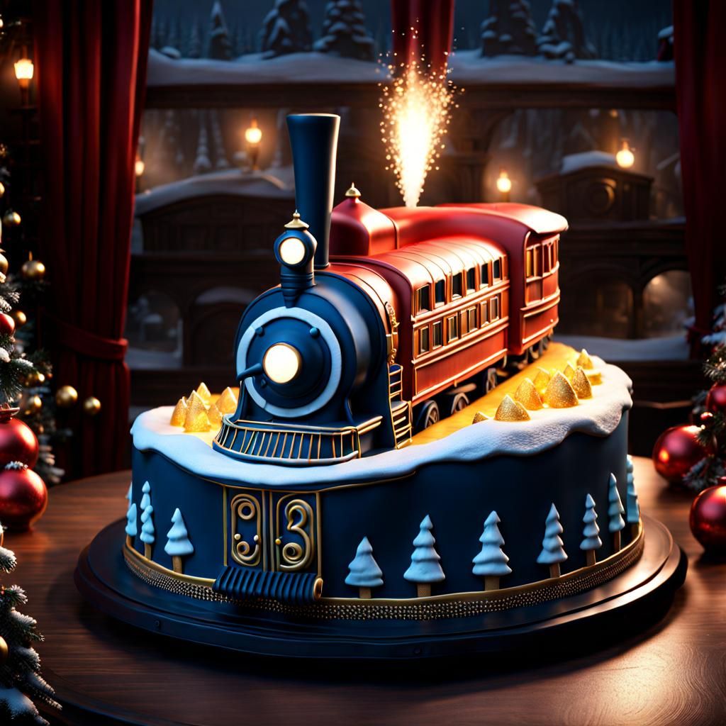 Polar Express Cake