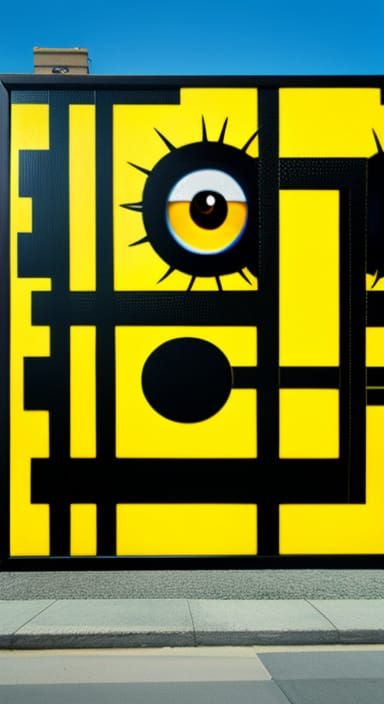 Bart Simpson Deconstructed in Geometric Abstraction