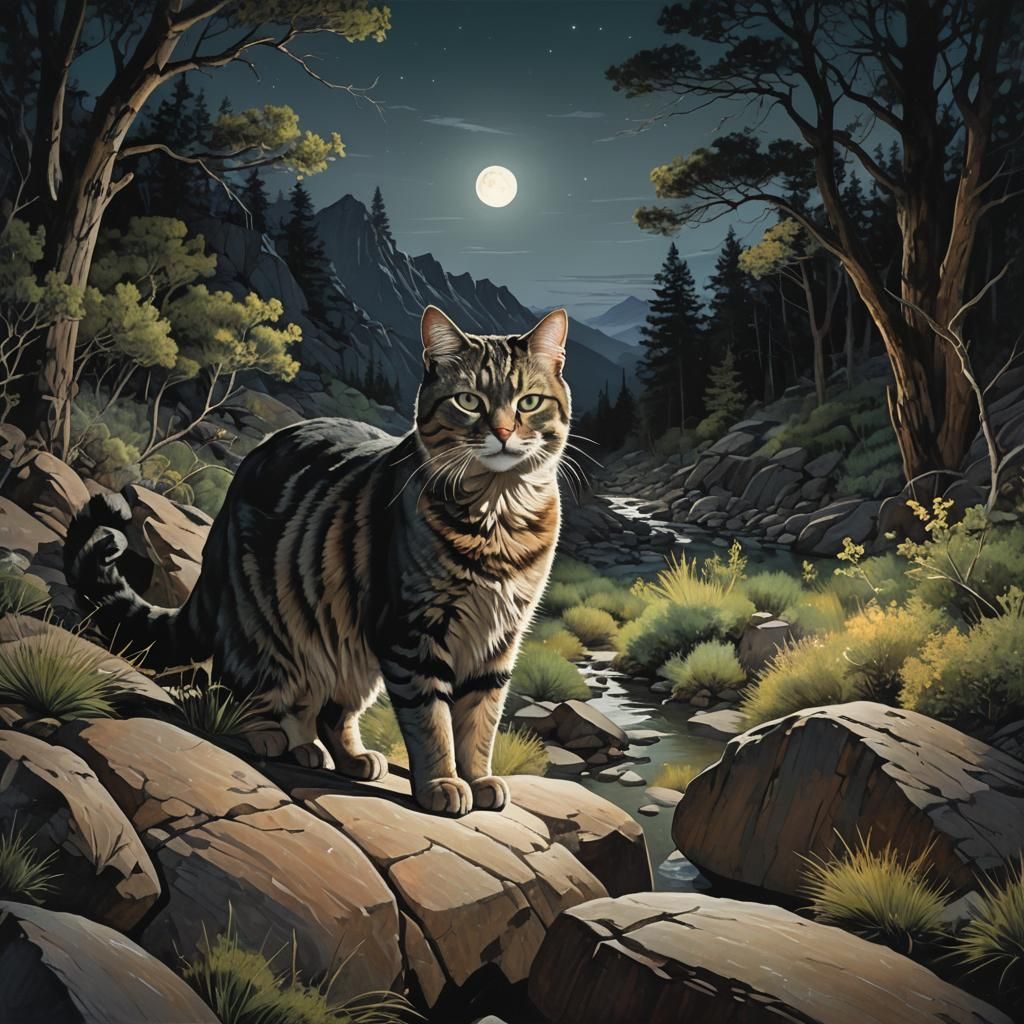 Minecraft Cat's Nightly Adventure