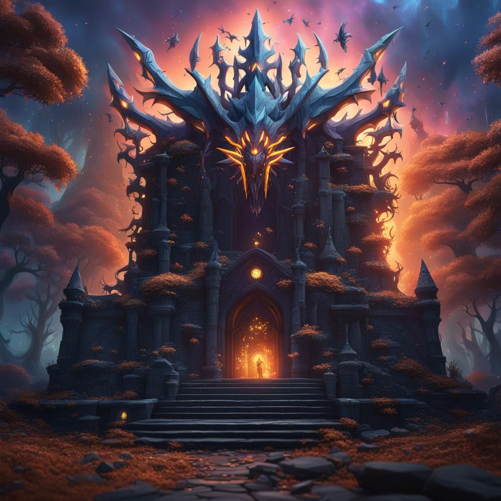 Ultra Necrozma in Detailed Matte Painting Style