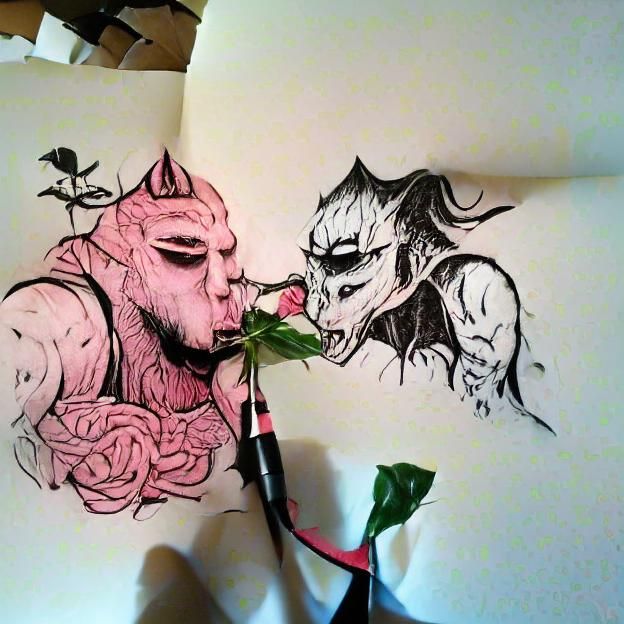 Demonic Figure in Gothic Horror Style