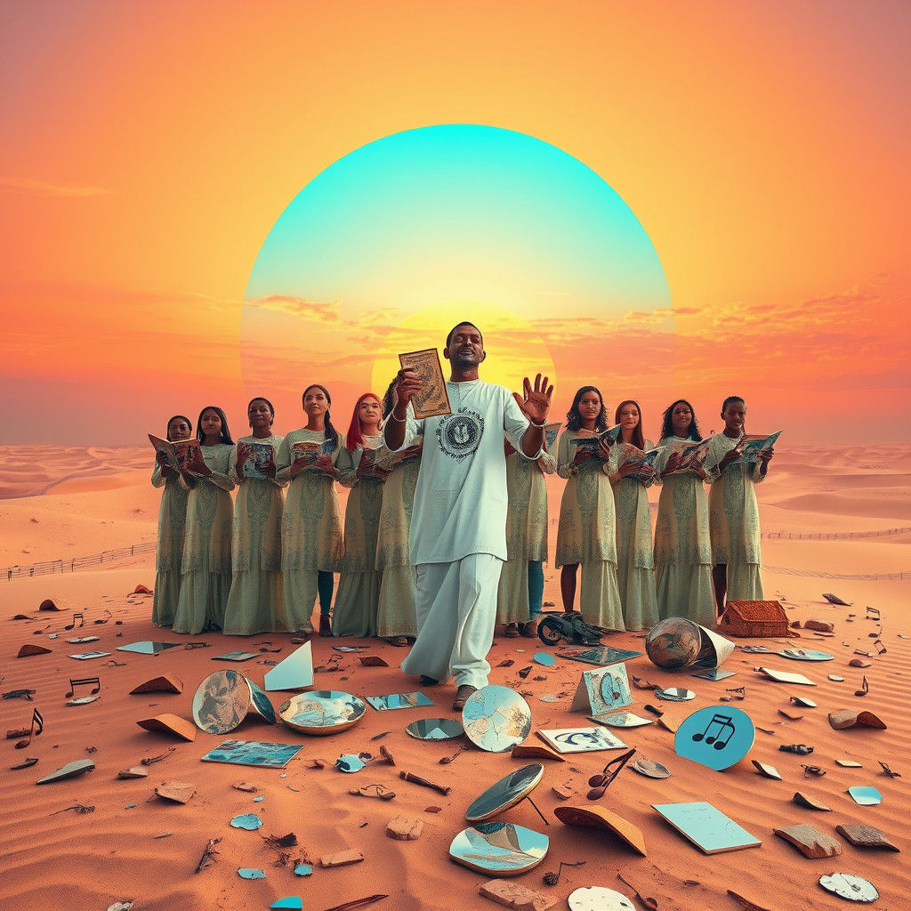 Surreal Choir Transforms Desert into Musical Landscape