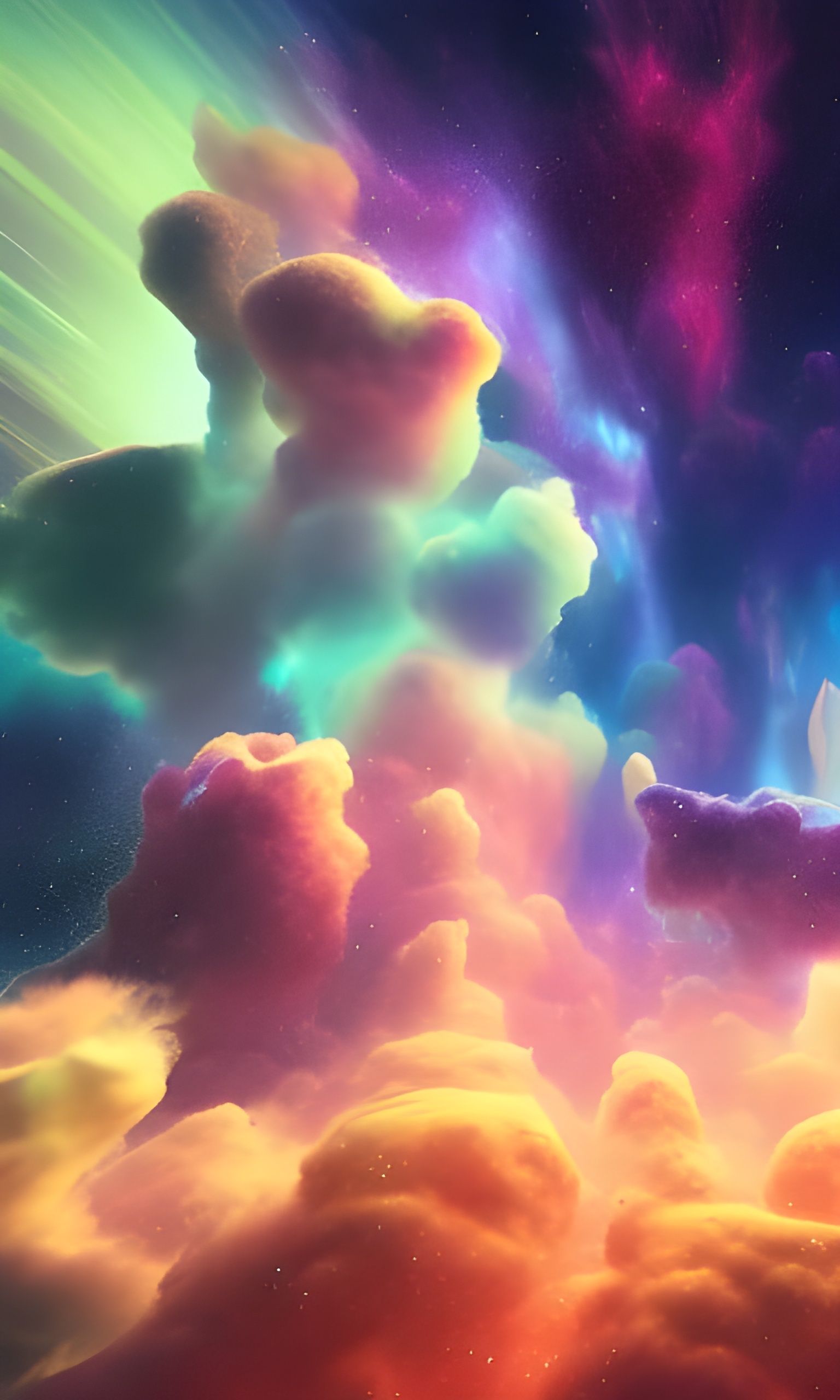 Vibrant Space Nebula Cloud in 8K Resolution