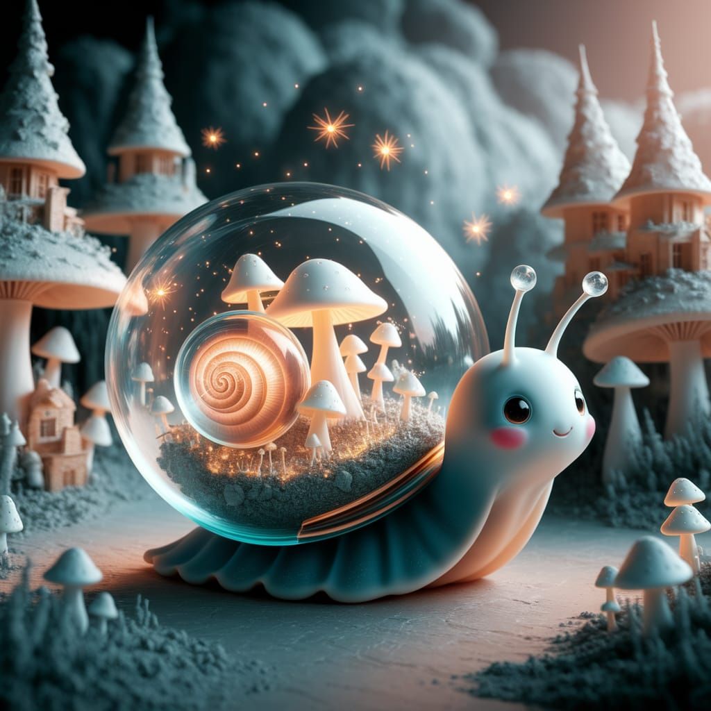 Snail with Glass Shell Reveals Fantasy World