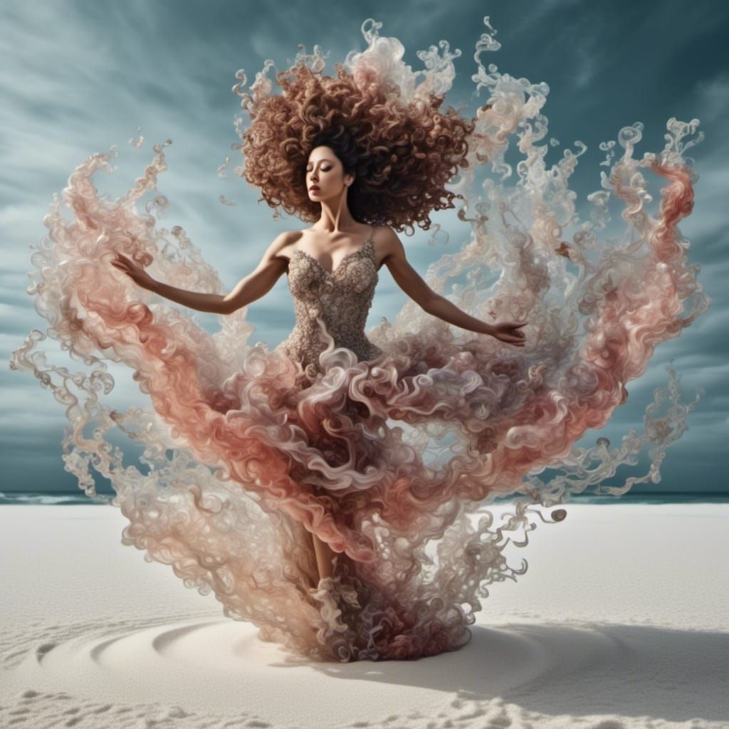 Twisted Sand Glass - Avante-Garde in the Sand