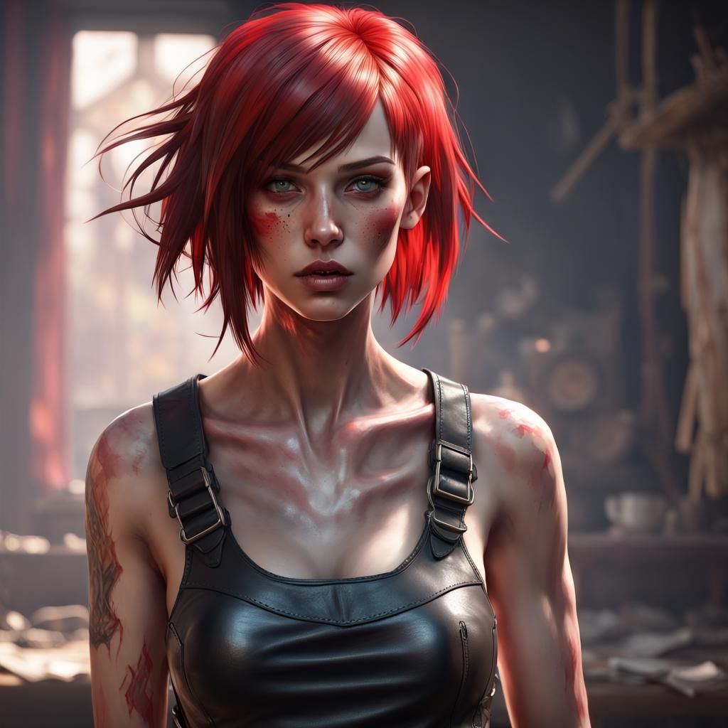 Post-Apocalyptic Teen in Hyperdetailed Portrait