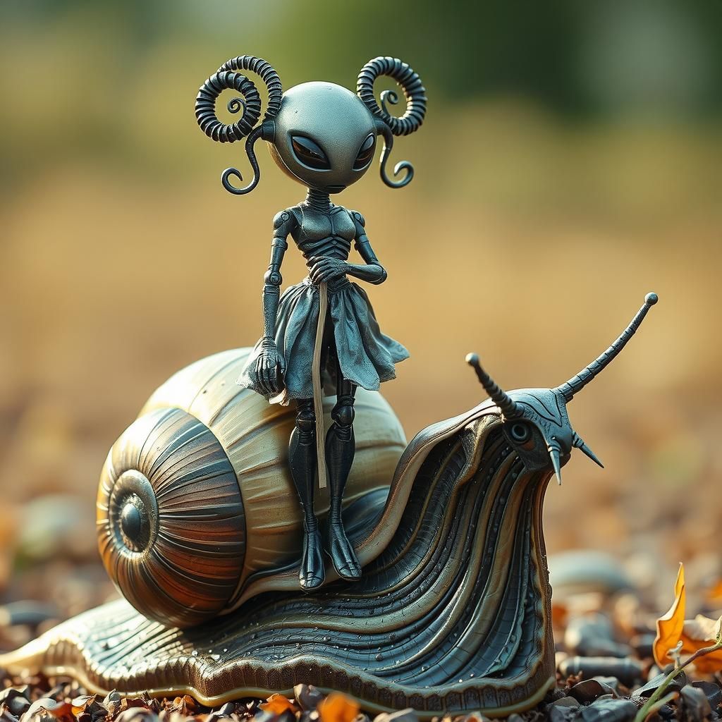 Alien girl and snail