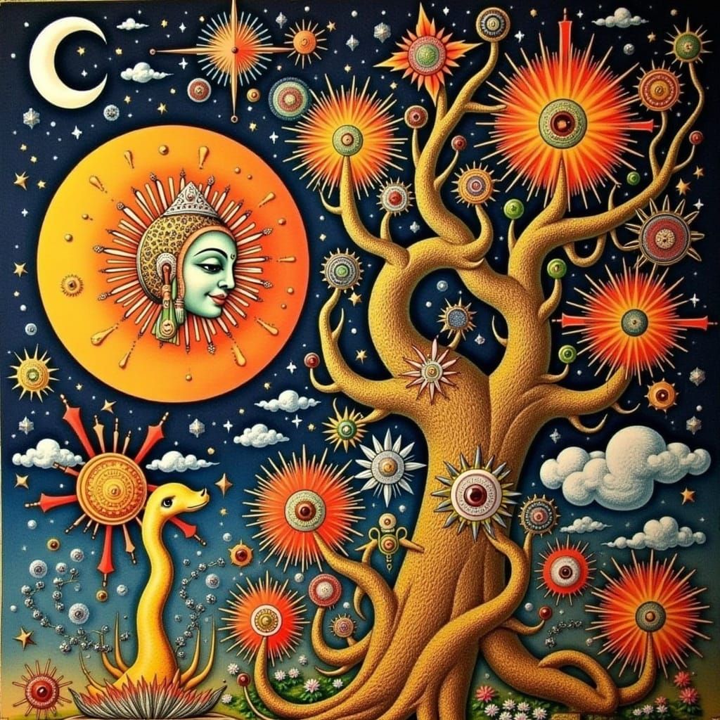 Bosch-Inspired Hallucinatory Art Deco Image