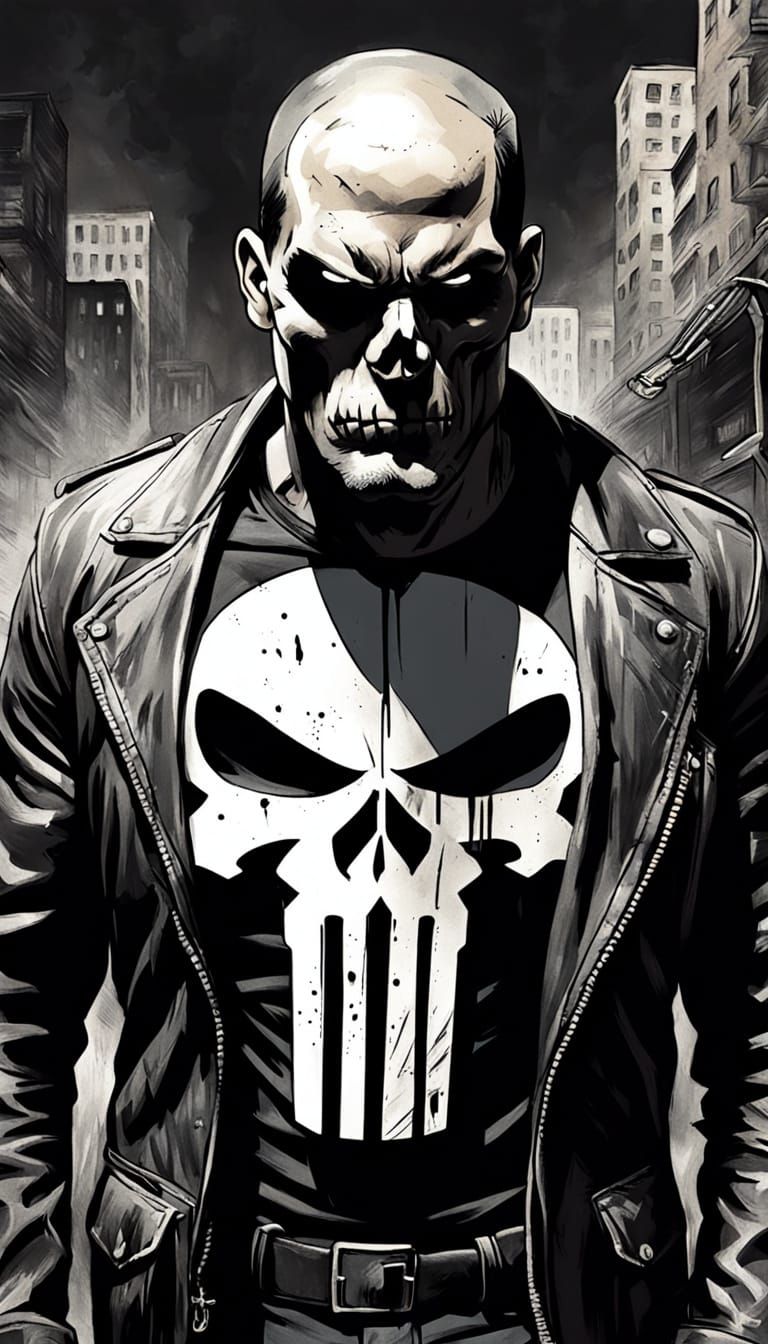 Vigilante Icon in Charcoal Illustration Style