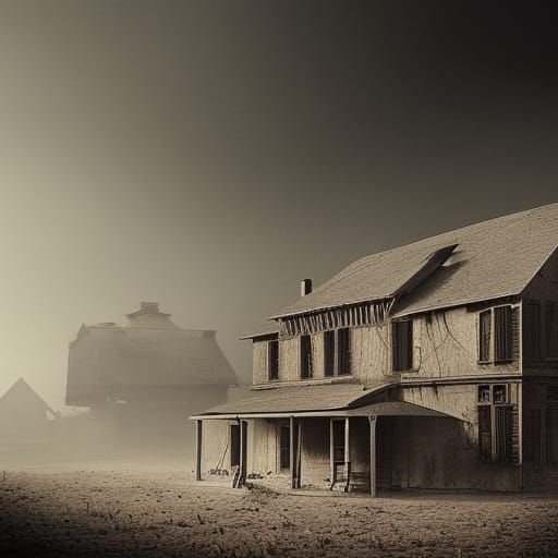 Dust Bowl Farmhouse: Epic Digital Matte Painting
