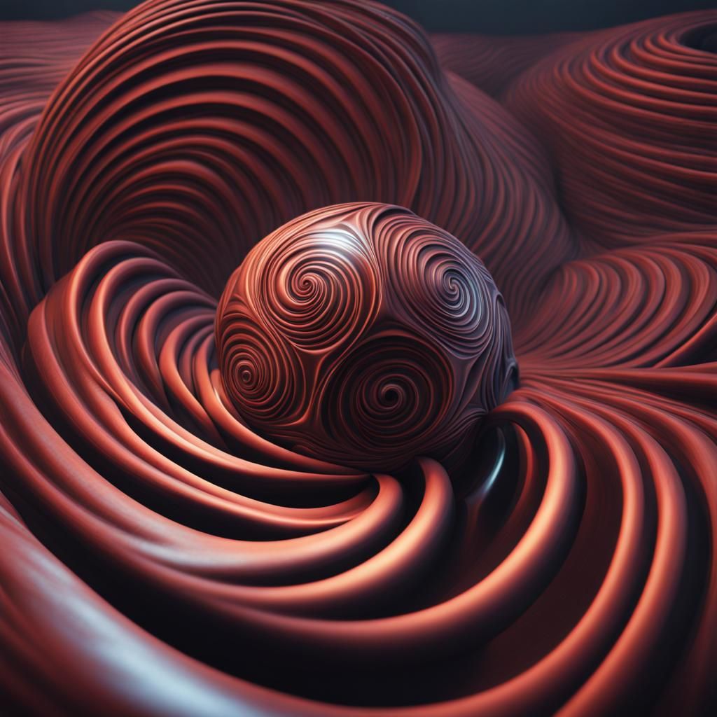 Swirling Optical Illusion with Moving Ball