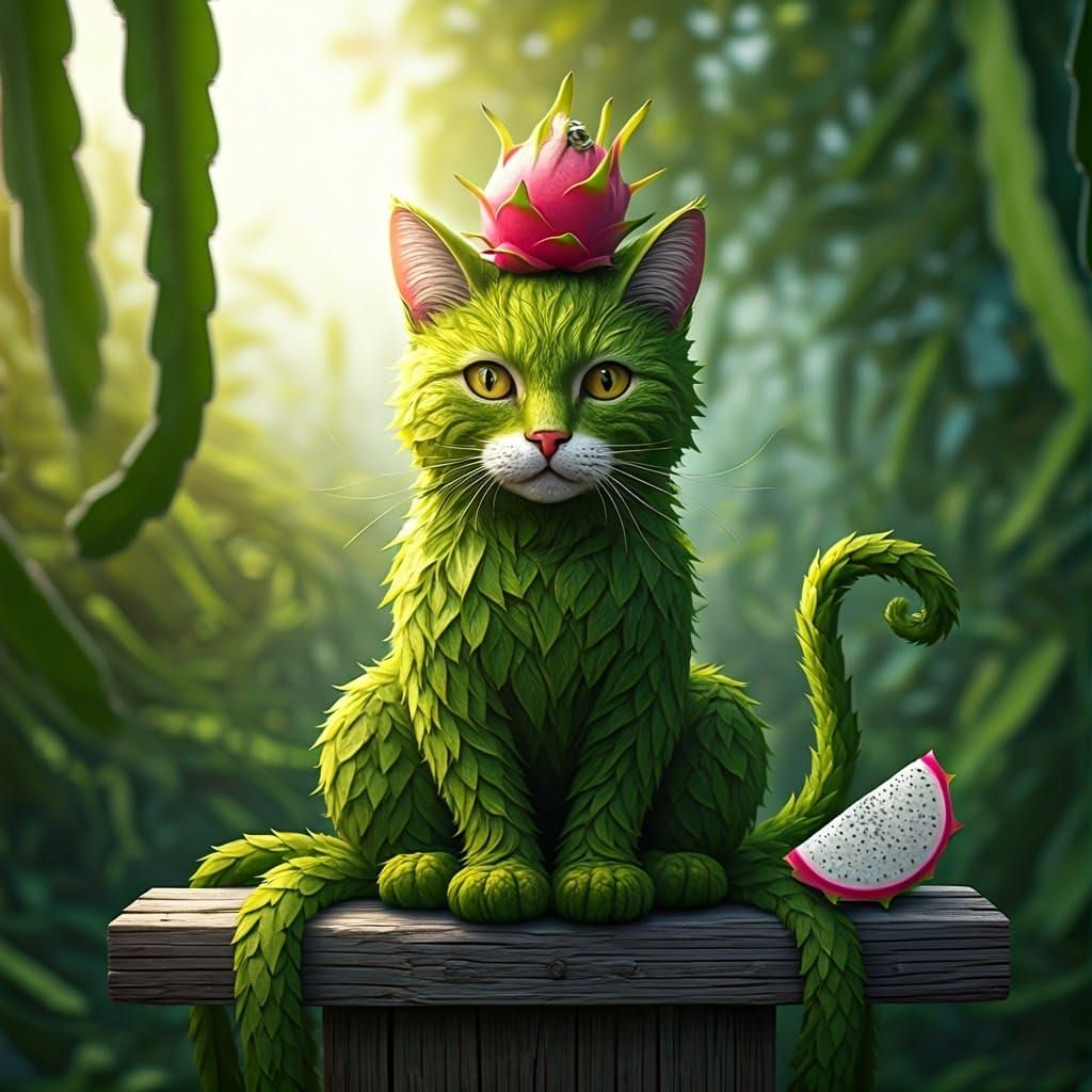 Whimsical Feline Fruit Crown