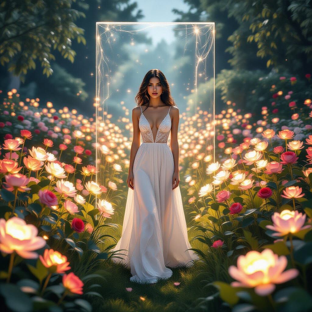 Glowing Garden: Surreal Fantasy Art of Desire