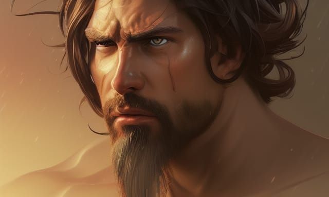 Detailed Portrait of a Muscular Man in Unreal Engine