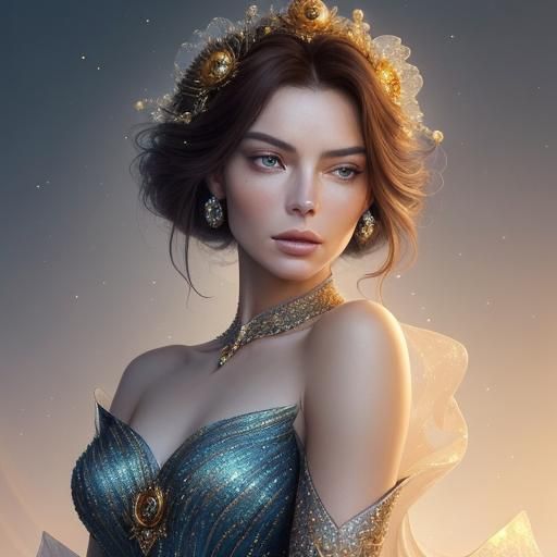 Rebecca Romijn: Regal Portrait in Ethereal Light