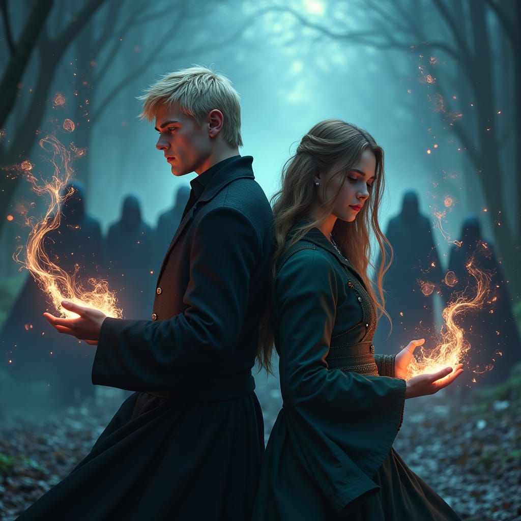 Ethereal Clash of Magic in a Dark Mystic Realm