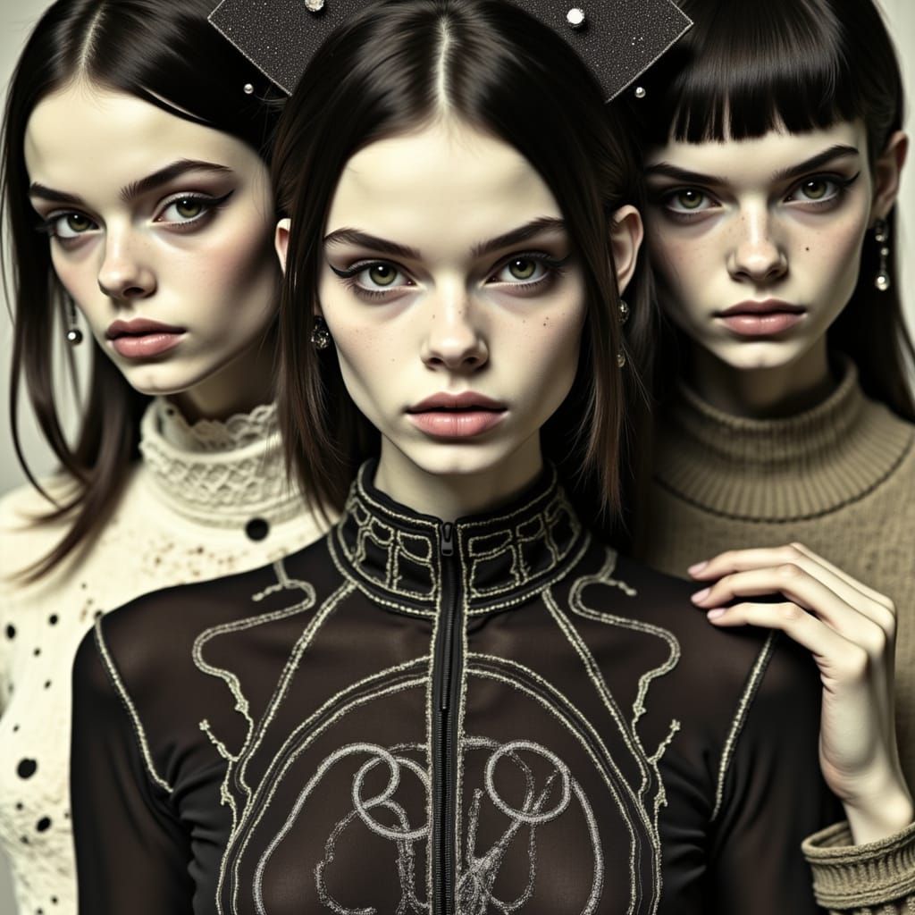 Cyberpunk Bruja Model Captured in Futuristic Portrait