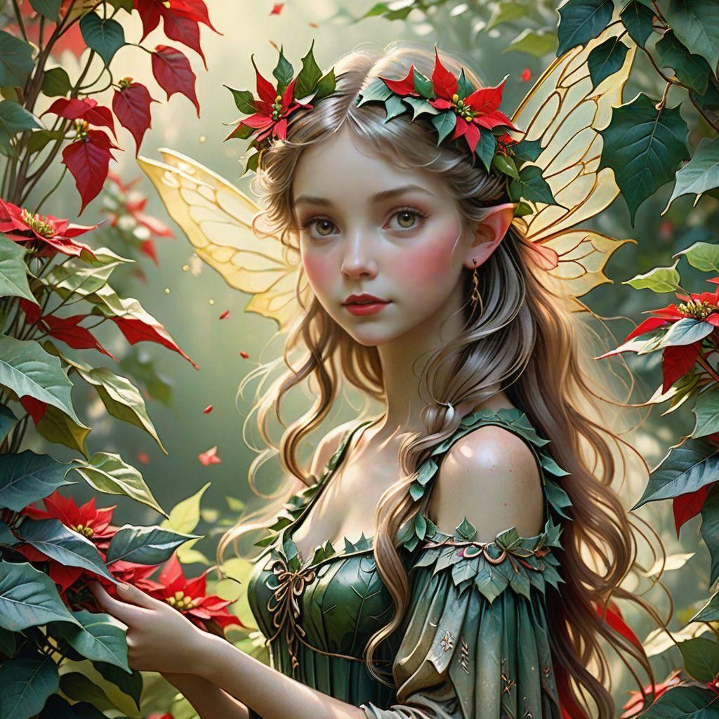 Enchanted Poinsettia Goddess