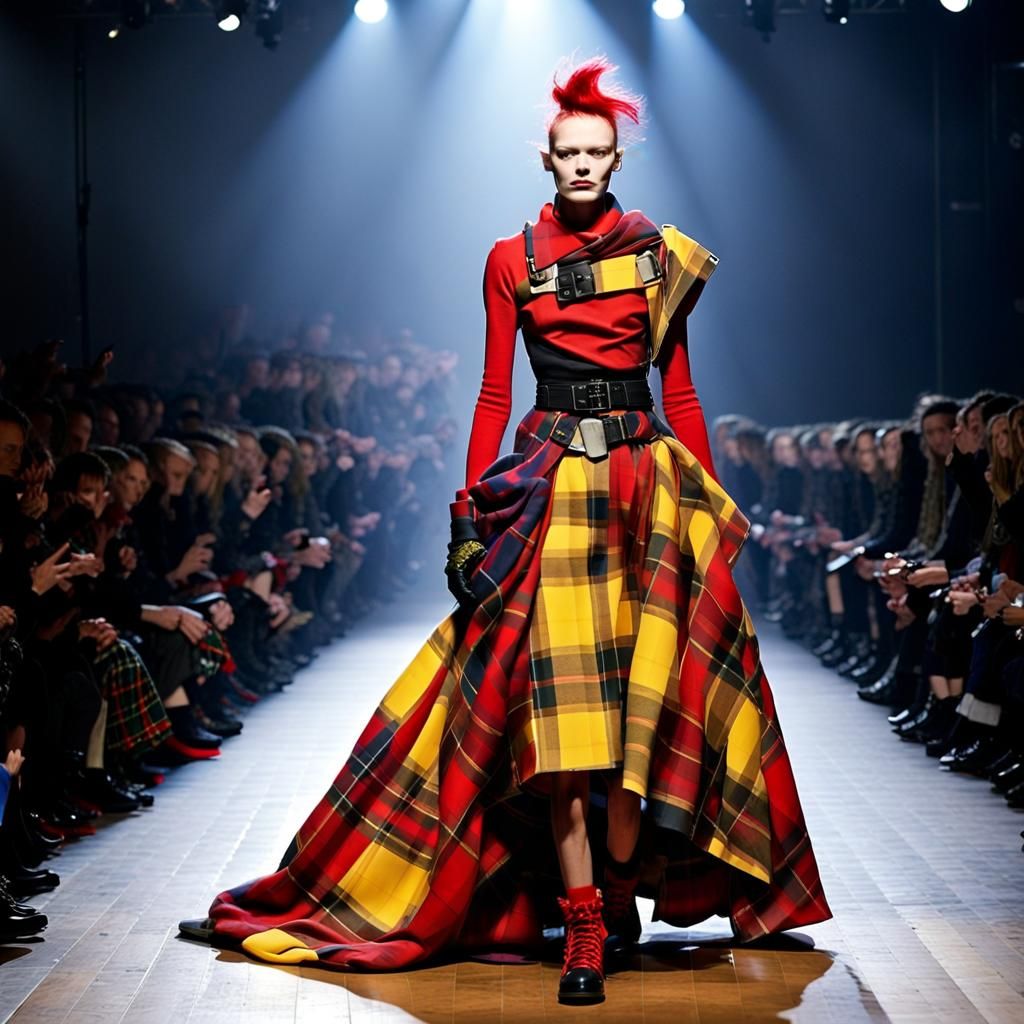 Art by Vivienne Westwood, punk-inspired fashion scene, chara...