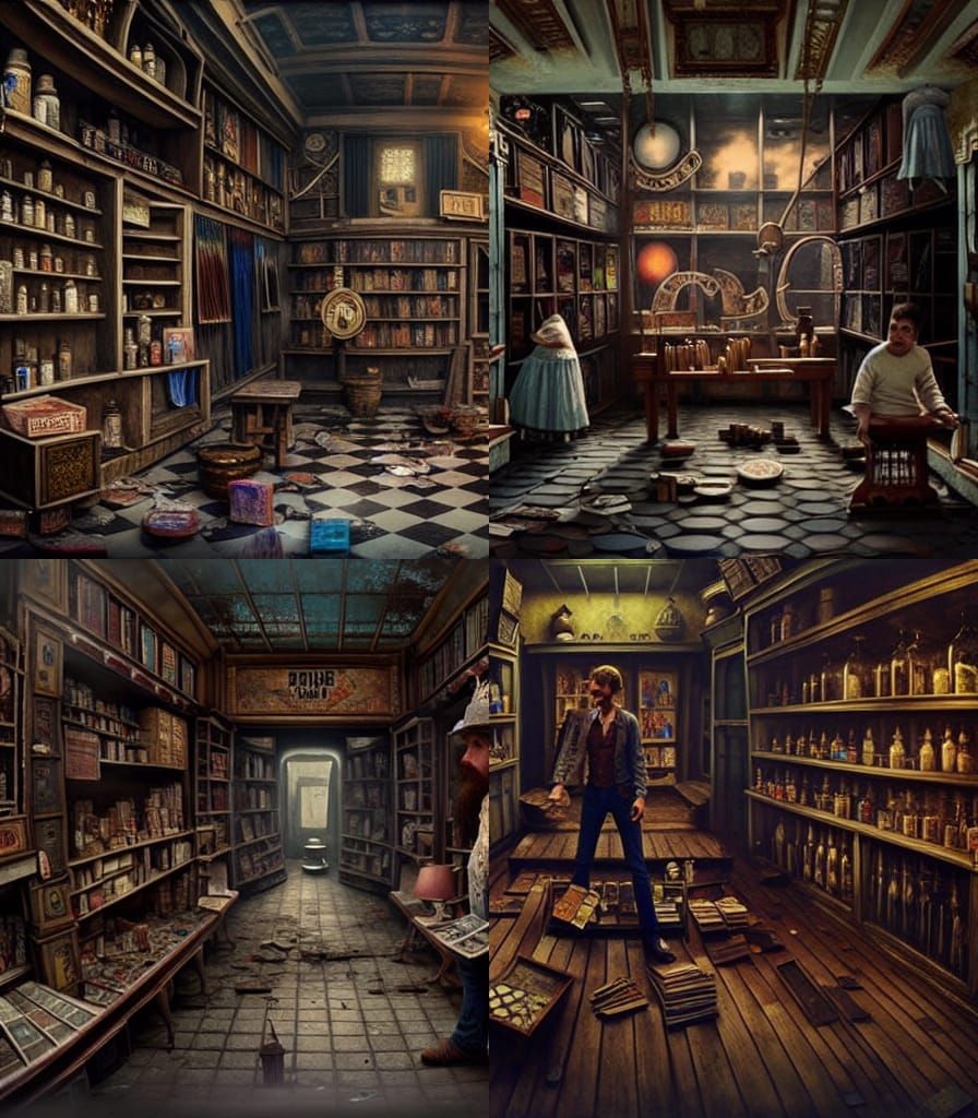 Hyperdetailed Magic Store Interior: A Photorealistic Paintin...