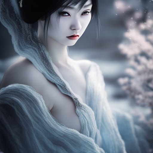 Japanese legend: Yuki-onna, the Snow Witch,