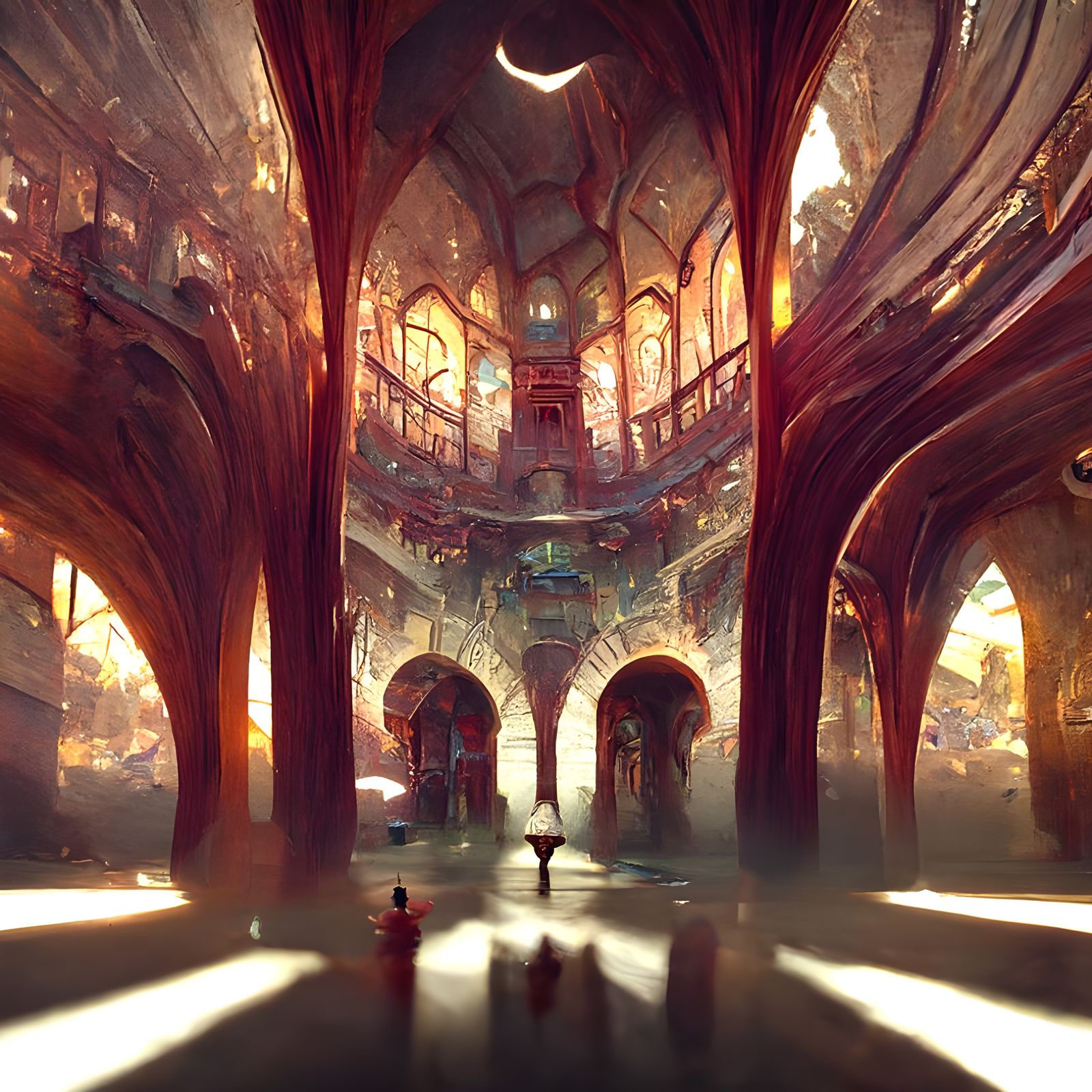 Inside a Fantastical Coliseum as Digital Art