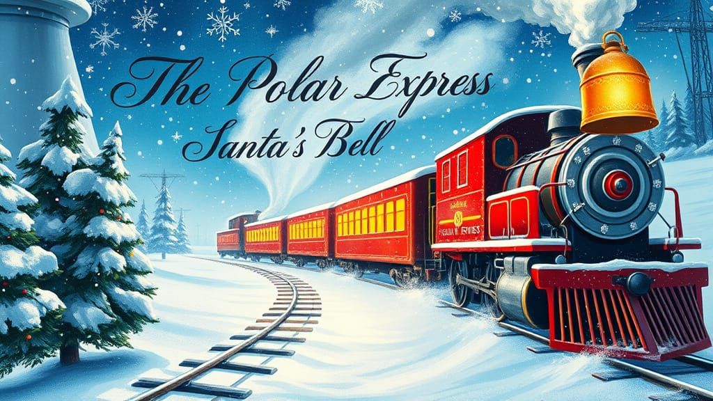 Magical Polar Express Train in Snowy Wonderland