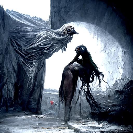 Horrific Beauty in Gustave Doré Style