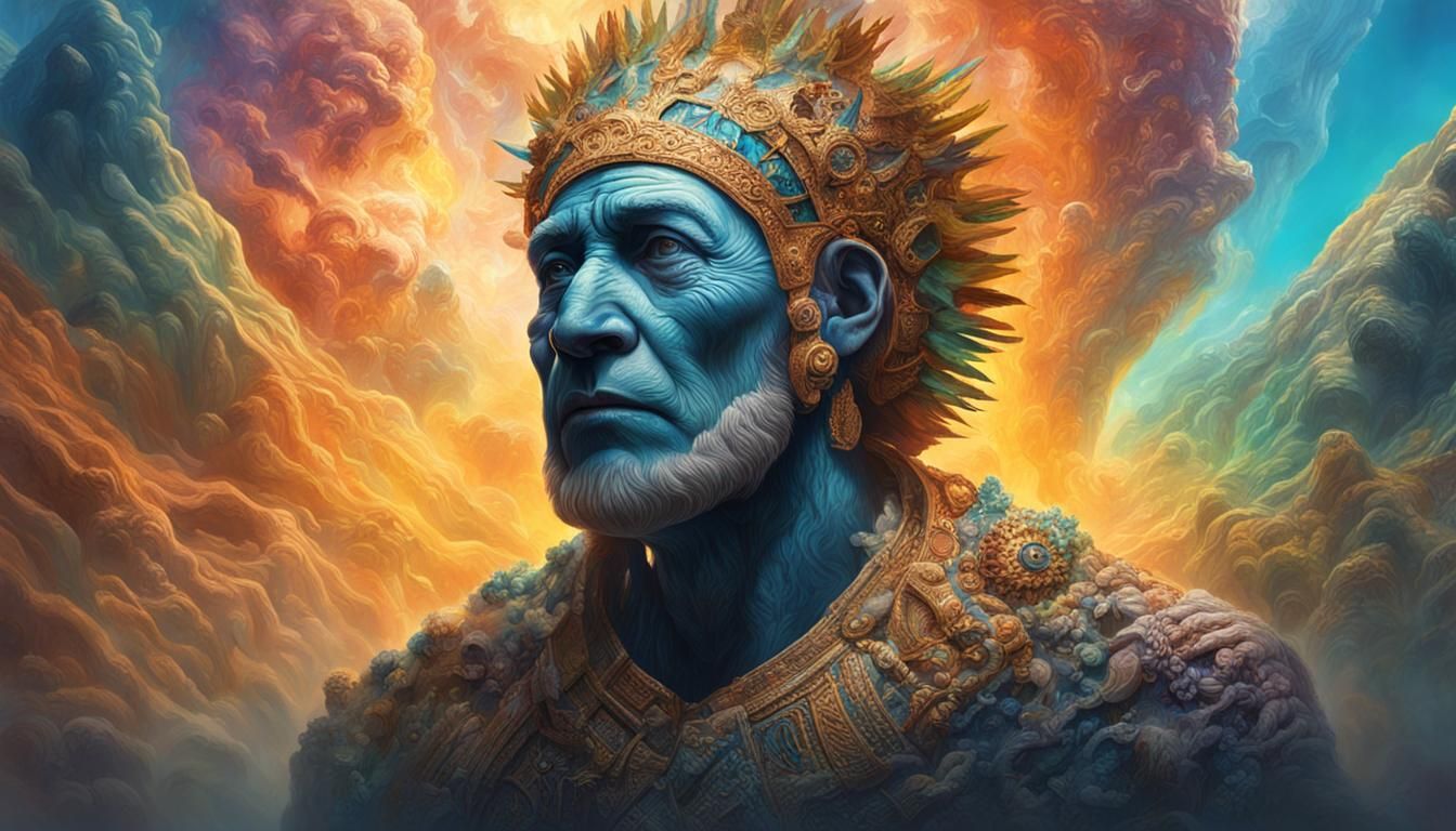 First Humans Receive Life in Hyperrealistic Splash Art