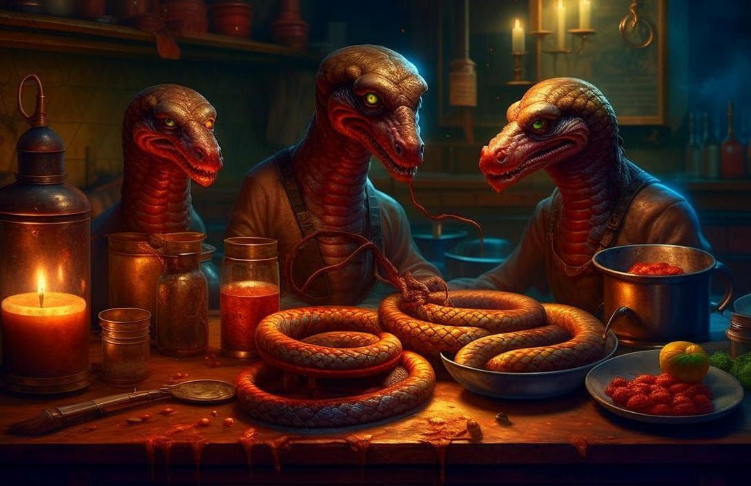Snakes Cooking Snake Sausage: A Culinary Paradox